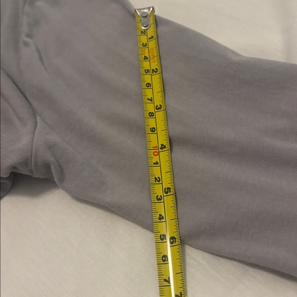 James Perse Light Gray Ruched Dress SZ 3 L cotton modal bodycon designer NWOT - Picture 13 of 14